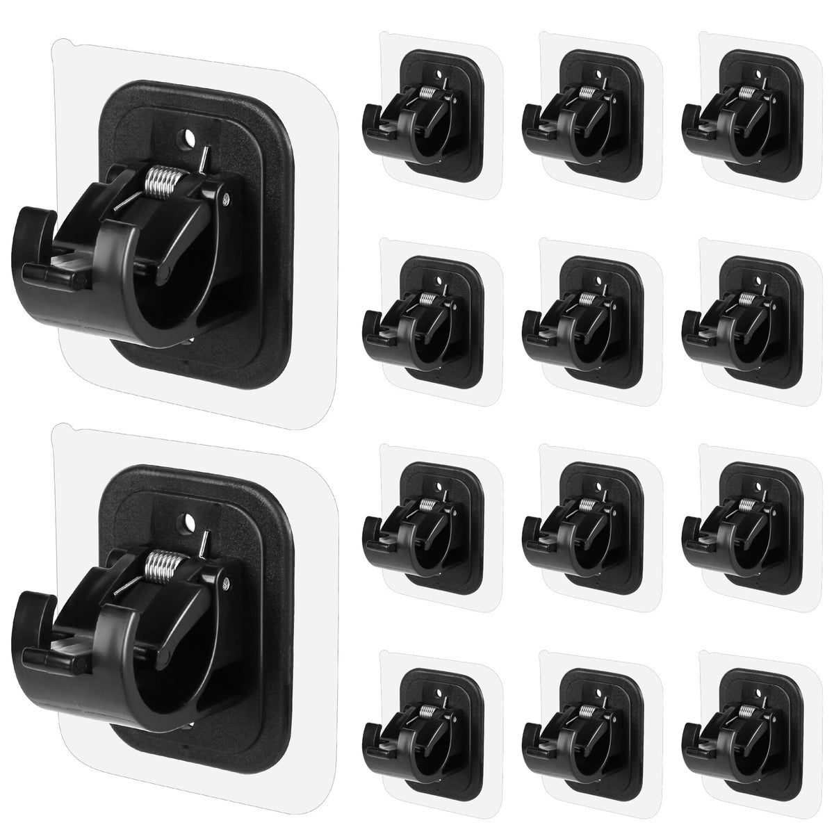 8PCS Self Adhesive No Drill Adjustable Curtain Rod Holder Hooks Brackets