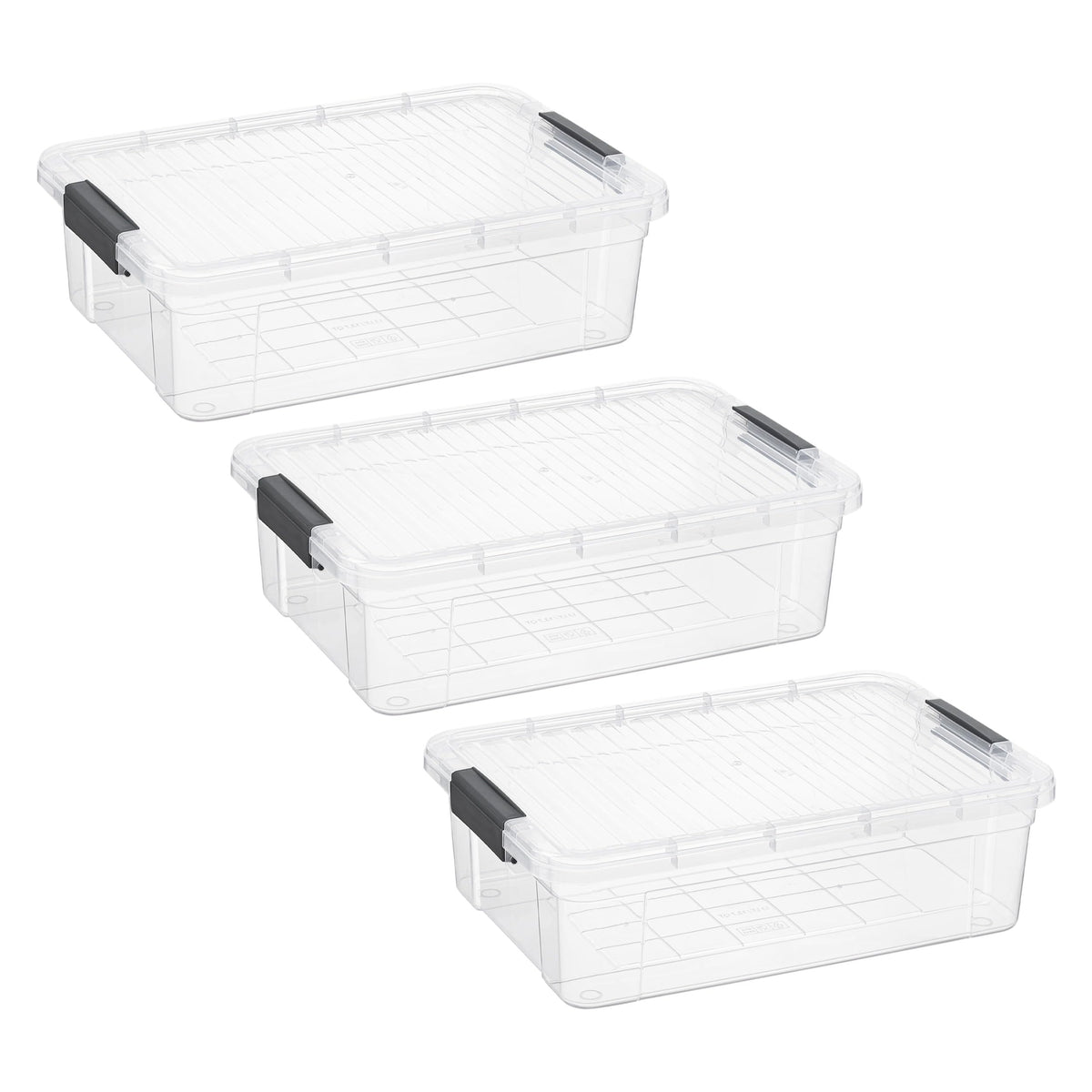 Superio 13.7 Quart Clear Plastic Storage Bin with Lid, Stackable Organizer Box, BPA-Free Storage Container for Home, Garage, School & Office, 1 Pack