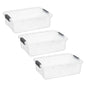 Superio 13.7 Quart Clear Plastic Storage Bin with Lid, Stackable Organizer Box, BPA-Free Storage Container for Home, Garage, School & Office, 1 Pack