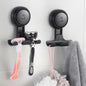 LEVERLOC Razor Holder for Shower 2 Pack, Powerful Suction Cup Hooks, White