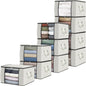 Fab totes 6 Pack Storage Bags for Clothes Blanket Storage Bins with Lids
