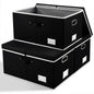 PRANDOM Large Collapsible Storage Bins with Lids [3-Pack] Linen/Cotton Blend Foldable Storage Boxes Organizer Containers Baskets Cube with Cover for Home Bedroom Closet Office Nursery(17.7x11.8x11.8)