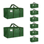 Moving Bags Extra Large 8 Pack - Heavy Duty Storage Totes with Wrap-Around Handles & Reinforced Zippers - Foldable Moving Box Alternative, Water-Resistant for Dorm, Closet & Under Bed Storage (Clear)