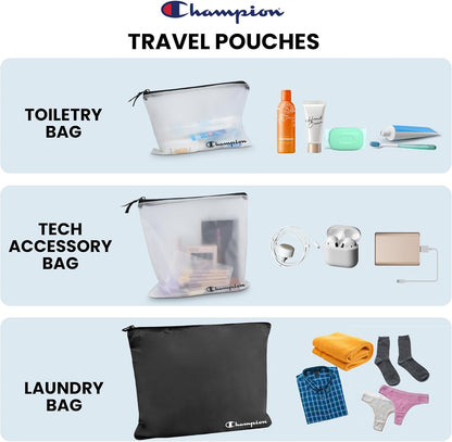 Champion Packing Cubes for Travel - 6 Piece Organizer Set, Carry-On Ready