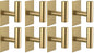 VAEHOLD Wall Towel Hooks, Heavy Duty Sticky Holder Waterproof Towel Hooks for Hanging Coat, Clothes, Closet Hook Wall Mount for Kitchen (Gold, 4 Pack)