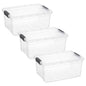 Superio 13.7 Quart Clear Plastic Storage Bin with Lid, Stackable Organizer Box, BPA-Free Storage Container for Home, Garage, School & Office, 1 Pack