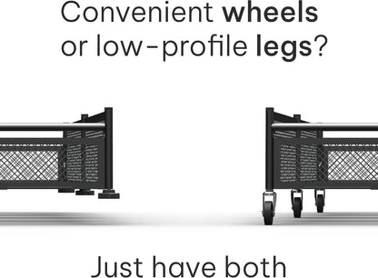 Under Bed Storage with Wheels, Large 65L, Heavy Duty Metal, Holds 70lb