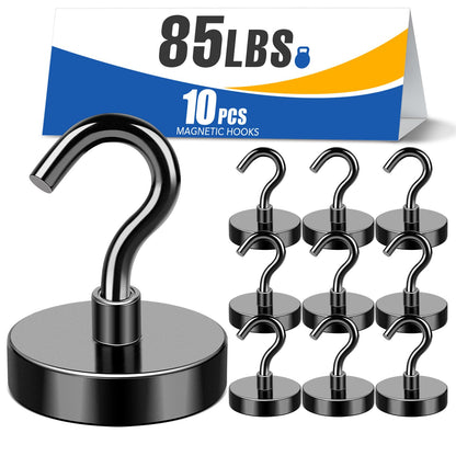 MIKEDE 85LBS+ Magnetic Hooks, Strong Cruise Cabin Ship Essentials Black