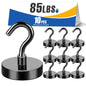 MIKEDE 85LBS+ Magnetic Hooks, Strong Cruise Cabin Ship Essentials Black
