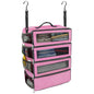 Olosar Suitcase Organizer, Travel Luggage Organizer Portable Hanging Travel Shelves Collapsible Hanging Packing Cubes for Carry on Suitcase