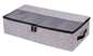 AARAINBOW 2 Packs Foldable Under Bed Clothes Organizer with Lids, Underbed Storage Container with Adjustable Dividers, UnderBed Storage Bins with Handles and Clear Window (Gray+Light Gray)