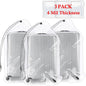 36x50 Inch Extra Large Clear Plastic Suitcase Storage Bags, 3 Pack, 4 Mils