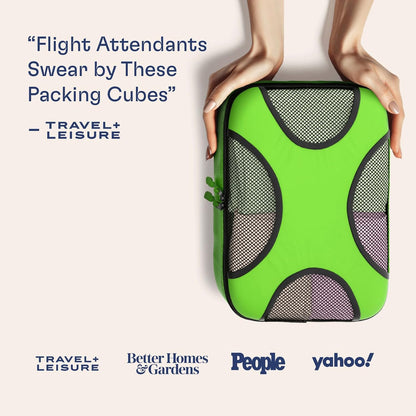 Shacke 5 Set Packing Cubes for Travel with Laundry Bag (Green Grass)