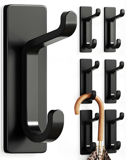 pickpiff 13LB Strong Stick-on Hooks for Coat & Towel, Brush Nickel 12 Pack