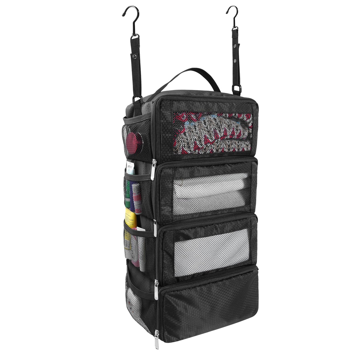 Olosar Suitcase Organizer, Travel Luggage Organizer Portable Hanging Travel Shelves Collapsible Hanging Packing Cubes for Carry on Suitcase