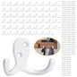 Homanu 14 Pack Black Coat Hooks Wall Mounted Double Prong with 28 Screws