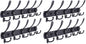 Dseap Coat Rack Wall Mounted - 5 Tri Hooks, Heavy Duty, Stainless Steel, Metal Coat Hook Rail for Coat Hat Towel Purse Robes Mudroom Bathroom Entryway (Black, 2 Packs)