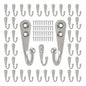 POZEAN Wall Hooks for Hanging, 40 Pack Black Small Coat Hooks with 80 Screws, Heavy Duty Single Prong Wall Hooks for Keys, Cups,Towels,Bag and More