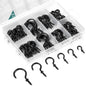 EIENHOSHI 105 Pcs Screw Hooks, 6 Sizes Bronze Cup Hooks, Screw Hooks for Hanging, Metal Cup Hooks Screw in (1/2", 5/8", 3/4", 7/8", 1'', 1-1/4")