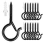 FSAH 36 PCS Q-Hanger Hooks with Safety Buckle, Windproof Screw Hooks