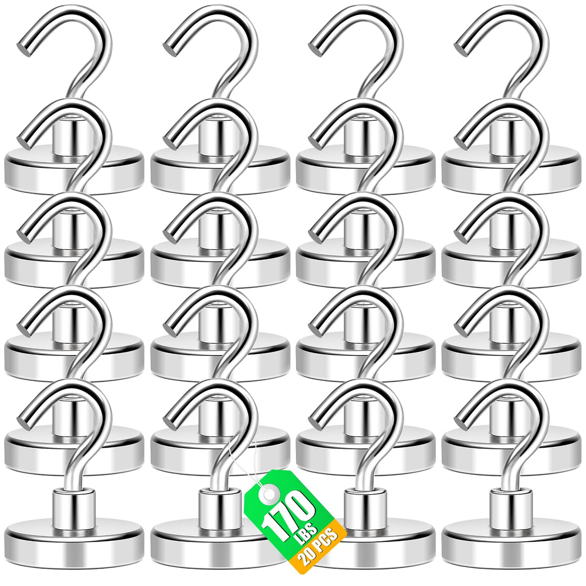 MIKEDE 85LBS+ Magnetic Hooks, Strong Cruise Cabin Ship Essentials Black