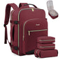 LOVEVOOK 40L Travel Backpack Flight Approved Carry on Backpack,3 Packing Cubes,Waterproof Personal Item Travel Bag,TSA Carry on Luggage Suitcase Travel Essentials,Gifts for Women & Men,fits 17" Laptop