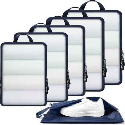 BAGAIL 6 Set Ultralight Compression Packing Cubes Packing Organizer for Travel Accessories Luggage Suitcase Backpack