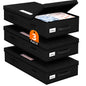 StoreHappily Under Bed Storage Containers with Lids, 2 Pack Foldable Grey