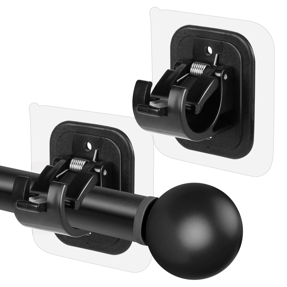 8PCS Self Adhesive No Drill Adjustable Curtain Rod Holder Hooks Brackets