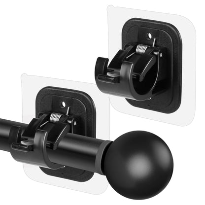 8PCS Self Adhesive No Drill Adjustable Curtain Rod Holder Hooks Brackets