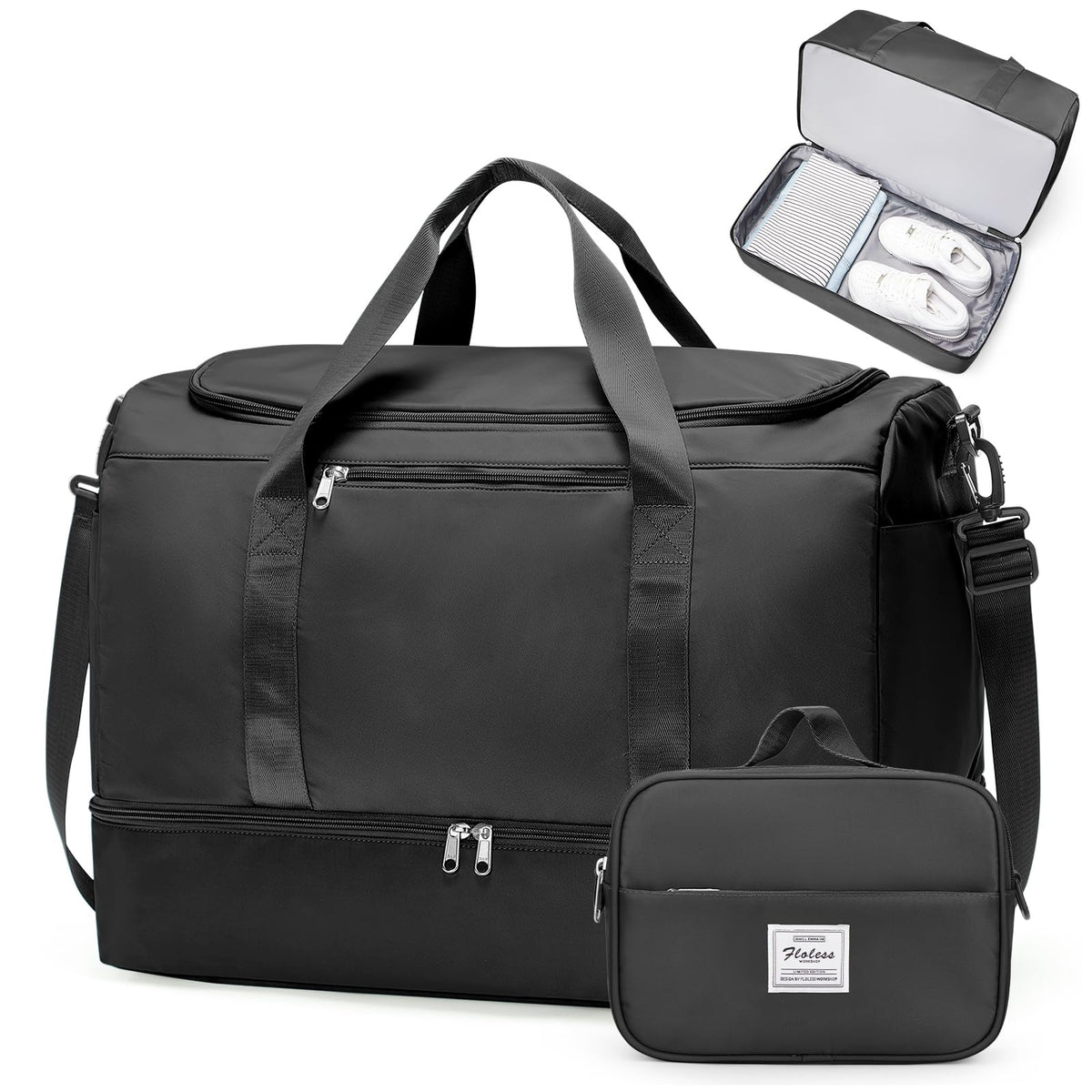 Extra Large Travel Duffel Bag, Carry-On Weekender Bags for Women Travel