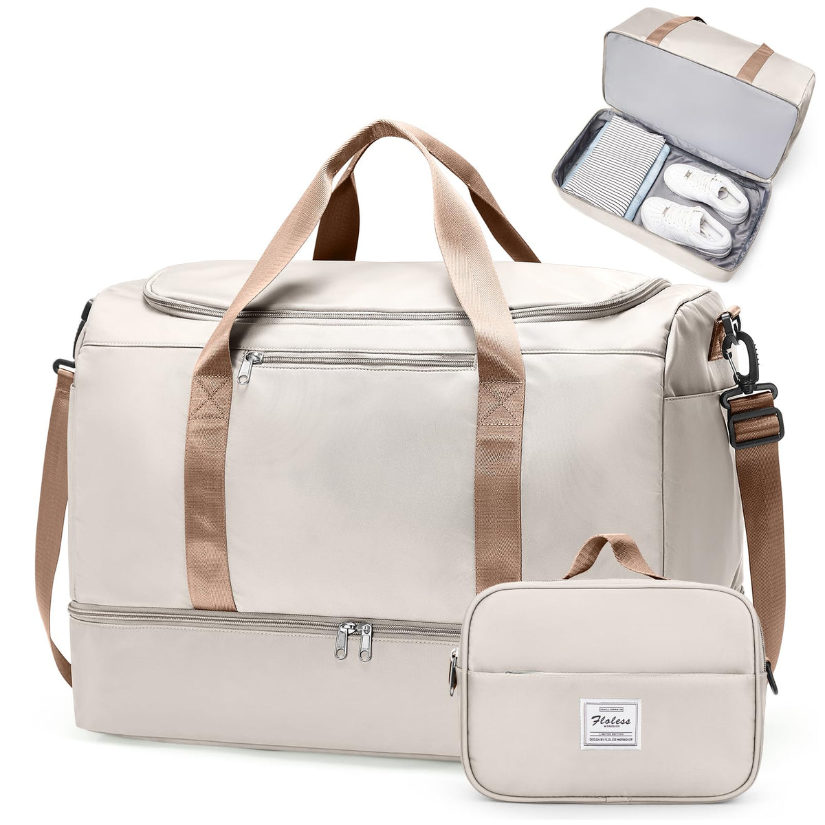 Extra Large Travel Duffel Bag, Carry-On Weekender Bags for Women Travel