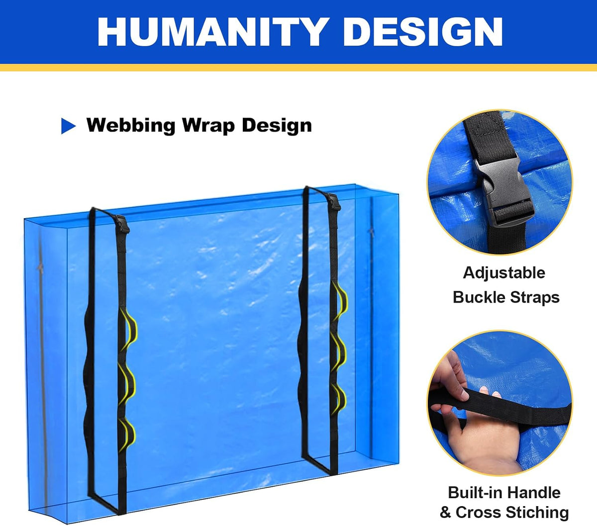 TICONN Mattress Bags for Moving, Heavy Duty Mattress Cover Storage Bag