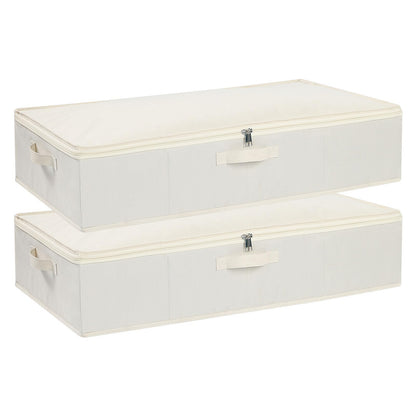 Underbed Storage Organizers,Beige,1 Pack,23.6x11.8x5.9 Inch