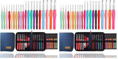 Yarniss Crochet Hooks,14 Size Ergonomic Crochet Hooks Set 2mm(B)-10mm(N)