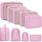 9 Set Packing Cubes for Travel Essentials - Lightweight Carry-On Luggage Organizer Bags with Shoe, Clothes & Laundry Bags for Airplane, Family & Business Travel, Leopard print