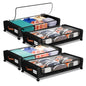 Under Bed Storage with Wheels, UnderBed Storage Containers with Clear Lid and Handles, XXL 60L Under the Bed Storage Bins Drawers for Clothes,Blankets,Shoes,Books (BLACK, 2 PACK)