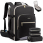 LOVEVOOK 40L Travel Backpack Flight Approved Carry on Backpack,3 Packing Cubes,Waterproof Personal Item Travel Bag,TSA Carry on Luggage Suitcase Travel Essentials,Gifts for Women & Men,fits 17" Laptop