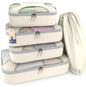 Shacke 5 Set Packing Cubes for Travel with Laundry Bag (Green Grass)
