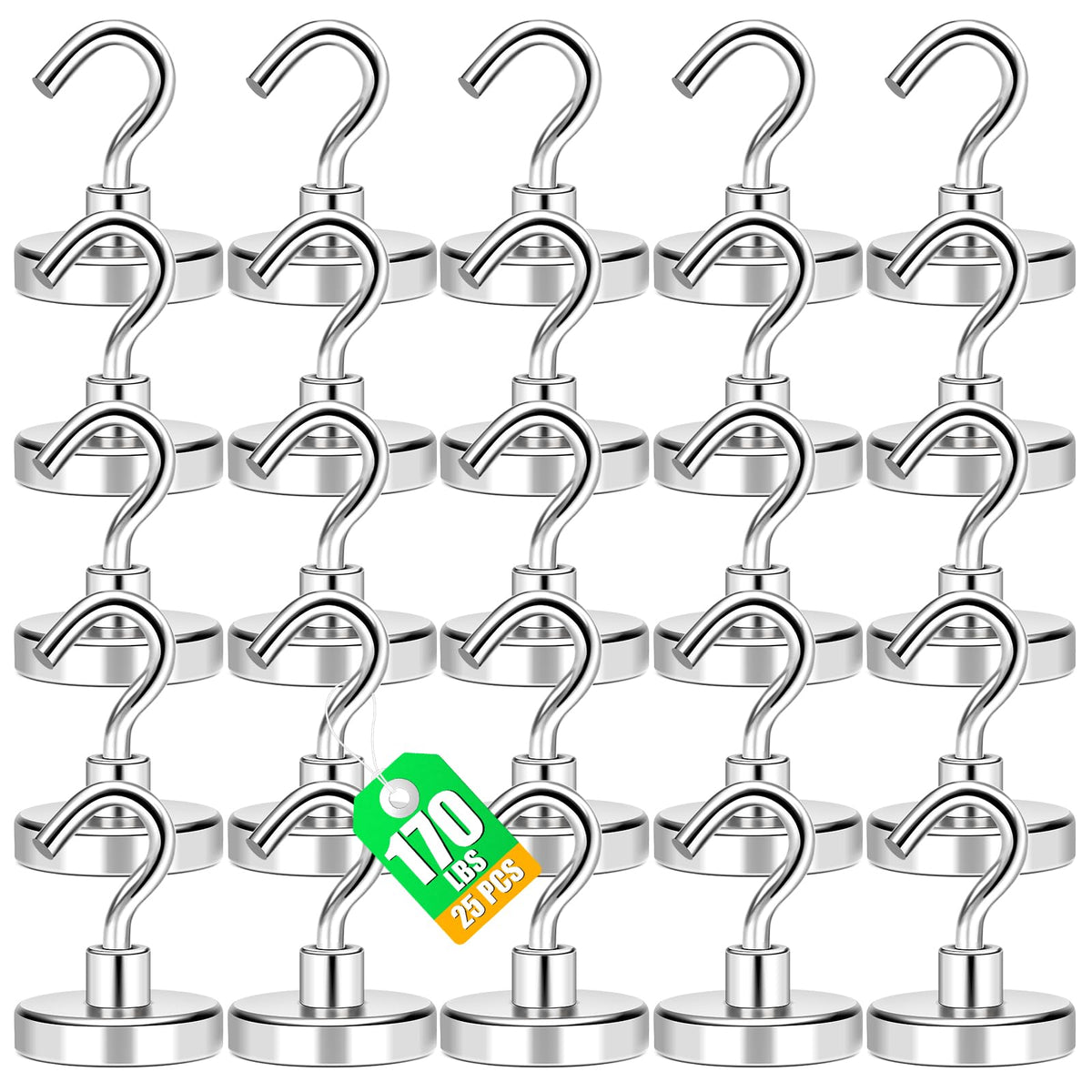 MIKEDE 85LBS+ Magnetic Hooks, Strong Cruise Cabin Ship Essentials Black