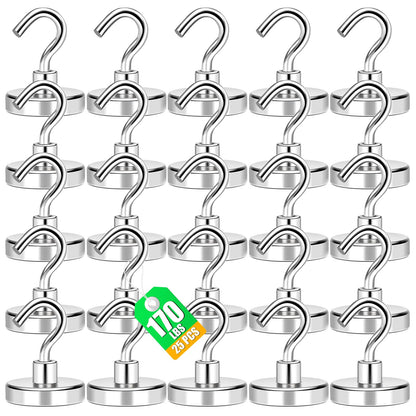MIKEDE 85LBS+ Magnetic Hooks, Strong Cruise Cabin Ship Essentials Black