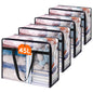 Lifewit 45L Clear Clothes Storage Bags,Plastic Foldable Blanket Storage Bag