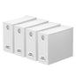 SpaceAid 4 Pack Bed Sheet Organizers and Storage, Foldable Organizer for Linen Closet, Sheets Set Folder Keeper with Window XL (Queen & King Size) Organizing Bedding Container, Gray 91ZDSN-SL01-G4