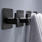 DELITON 26lb Heavy Duty Adhesive Towel Hooks, No-Damage 4 Pack Matte Black