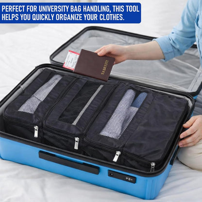 Hanging Suitcase Organizer Travel Black 4 Layer Clothes Shelves