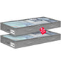 punemi 6.7 in Tall Sturdy Under Bed Storage Containers with Lid, 2Pack,Gray
