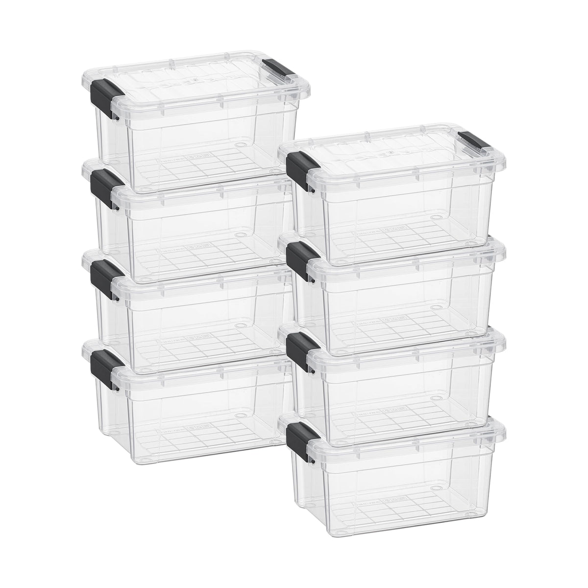 Superio 13.7 Quart Clear Plastic Storage Bin with Lid, Stackable Organizer Box, BPA-Free Storage Container for Home, Garage, School & Office, 1 Pack