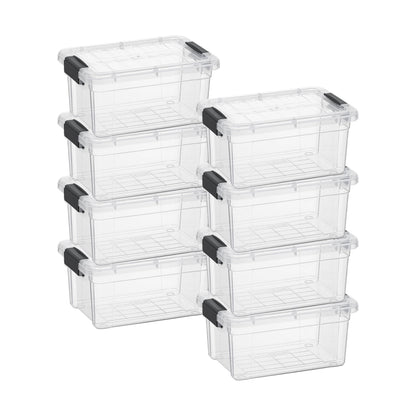 Superio 13.7 Quart Clear Plastic Storage Bin with Lid, Stackable Organizer Box, BPA-Free Storage Container for Home, Garage, School & Office, 1 Pack