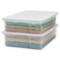 HOMZ Clear Plastic Storage Bins w/Snaplock Lids, 28 Qt, Gray, 2 Pack