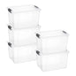 Superio 13.7 Quart Clear Plastic Storage Bin with Lid, Stackable Organizer Box, BPA-Free Storage Container for Home, Garage, School & Office, 1 Pack